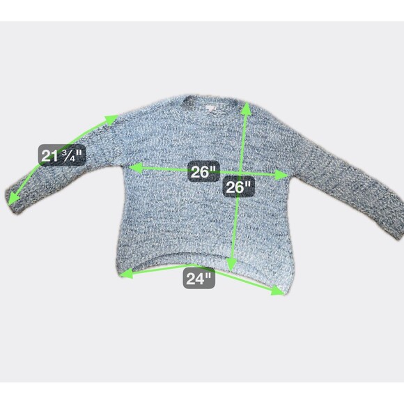 SO Womens Oversized Chunky Teddy Sweater Size XXL Super Soft Y2K Whimsigoth Blue - Picture 9 of 9